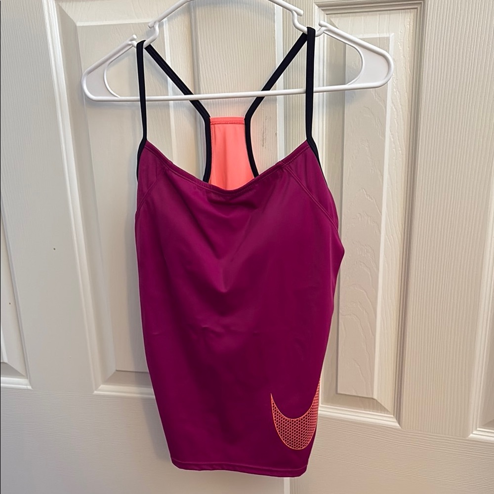 Nike Pink and Black Tank Top